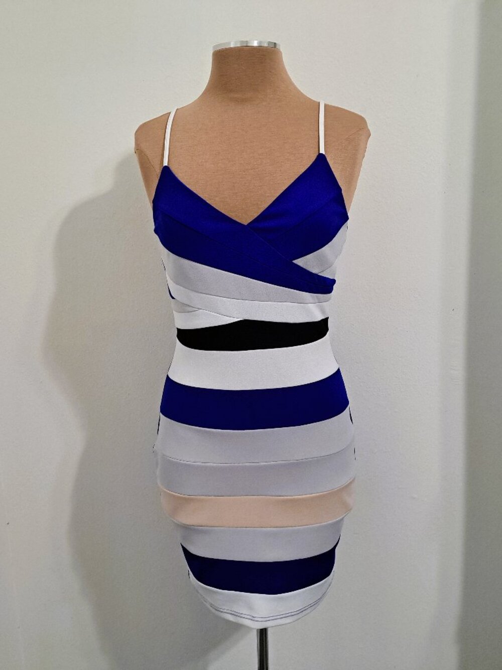 Privy Juniors Bodycon Stripes Dress Multicolor Size L
